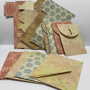 Handmade envelopes, gift boxes and gift card envelopes set