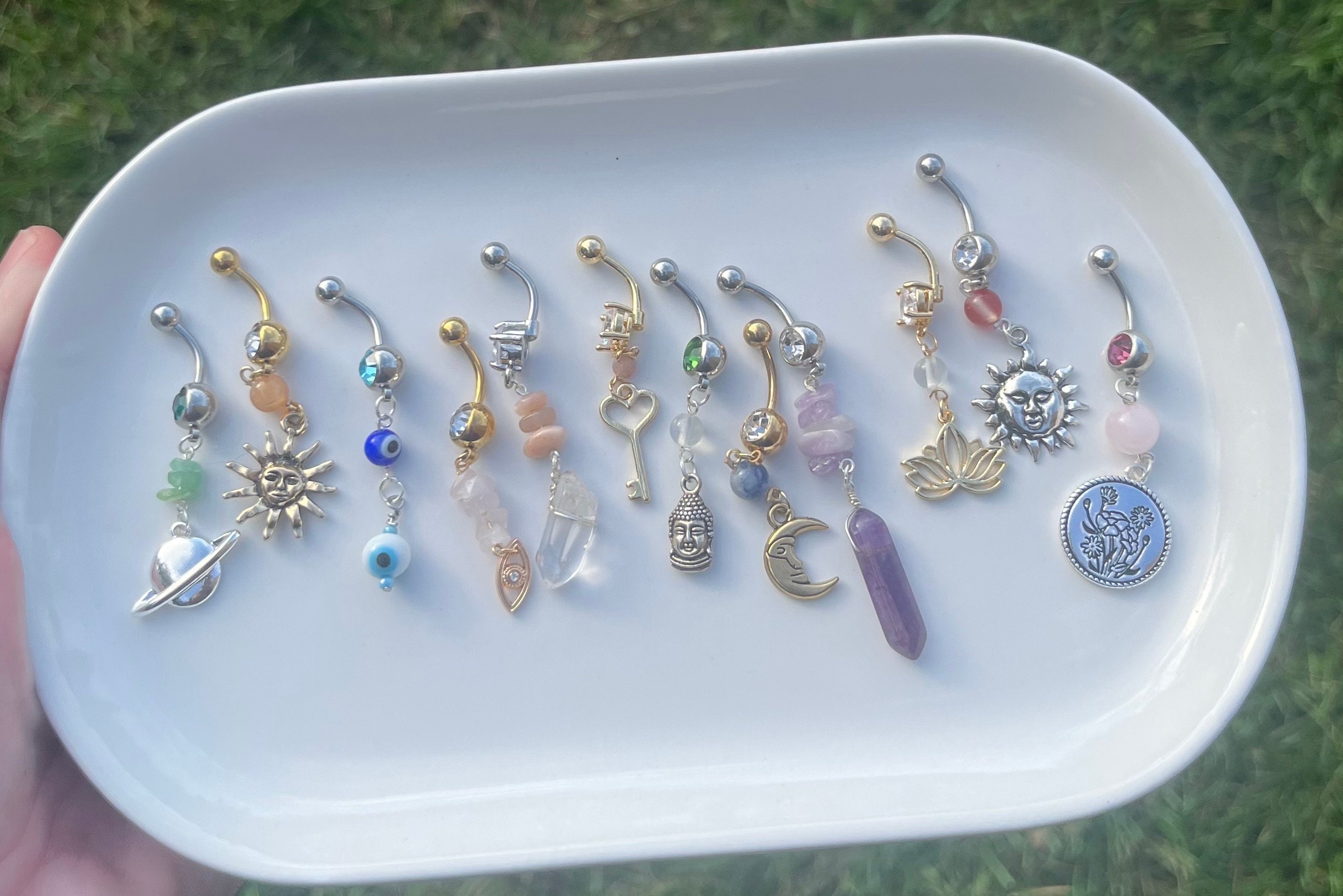 Belly button charms deals