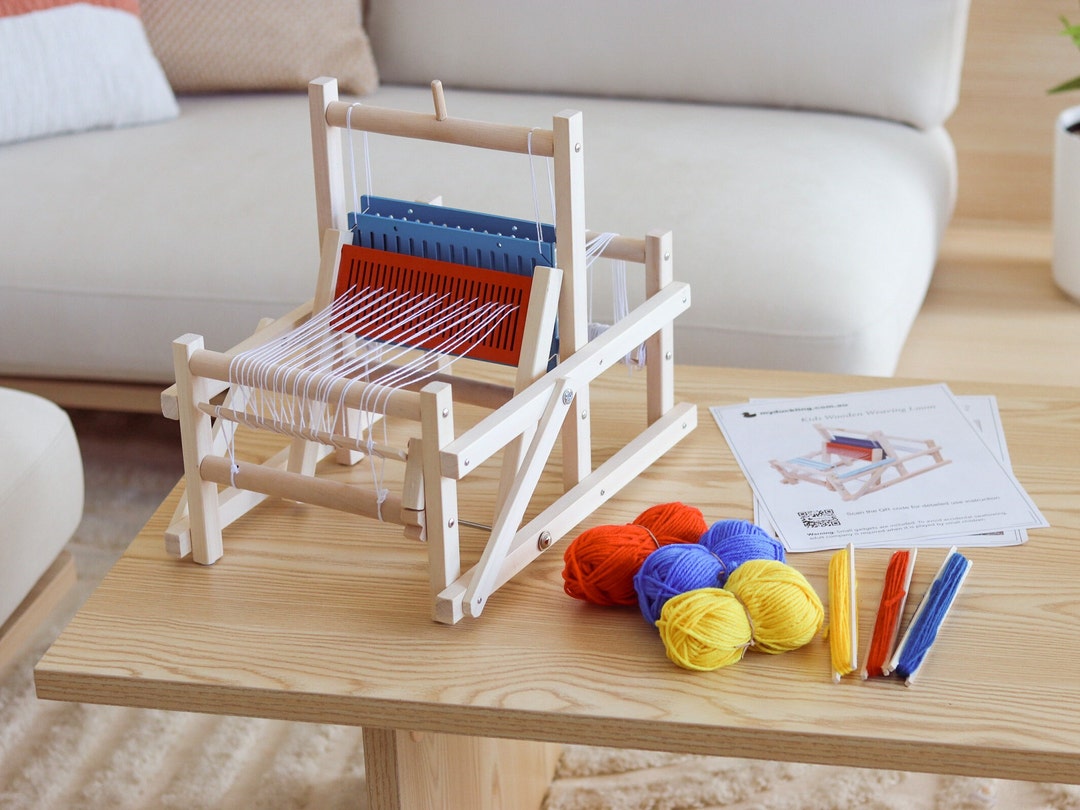 2022 New Kids Wooden Weaving Loom Tabletop DIY Wooden Weaving Etsy