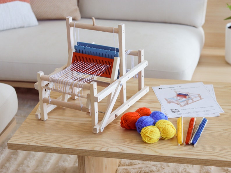 2022 New Kids Wooden Weaving Loom Tabletop DIY Wooden Weaving Etsy
