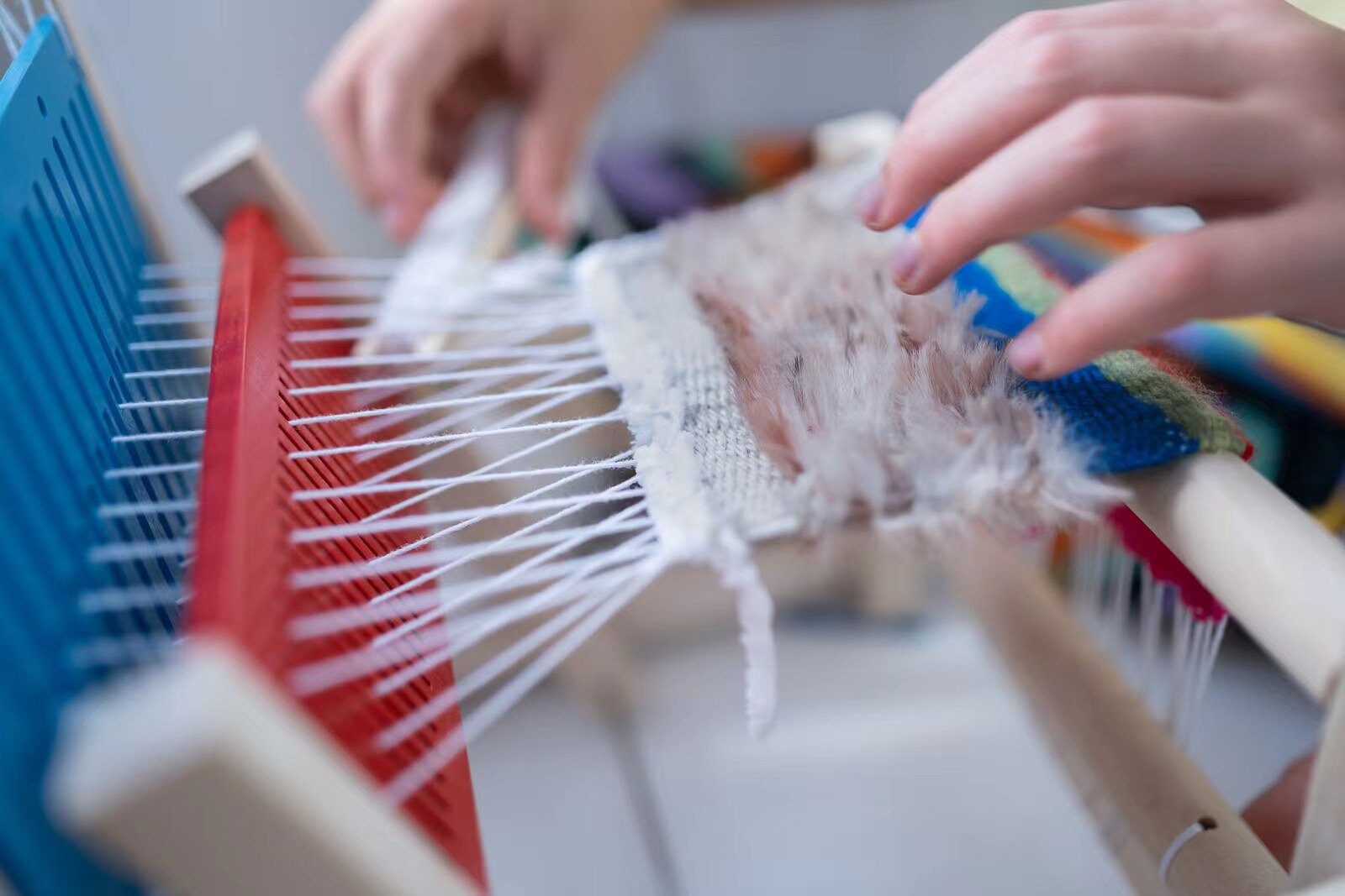 2022 New Kids Wooden Weaving Loom Tabletop DIY Wooden Weaving Etsy