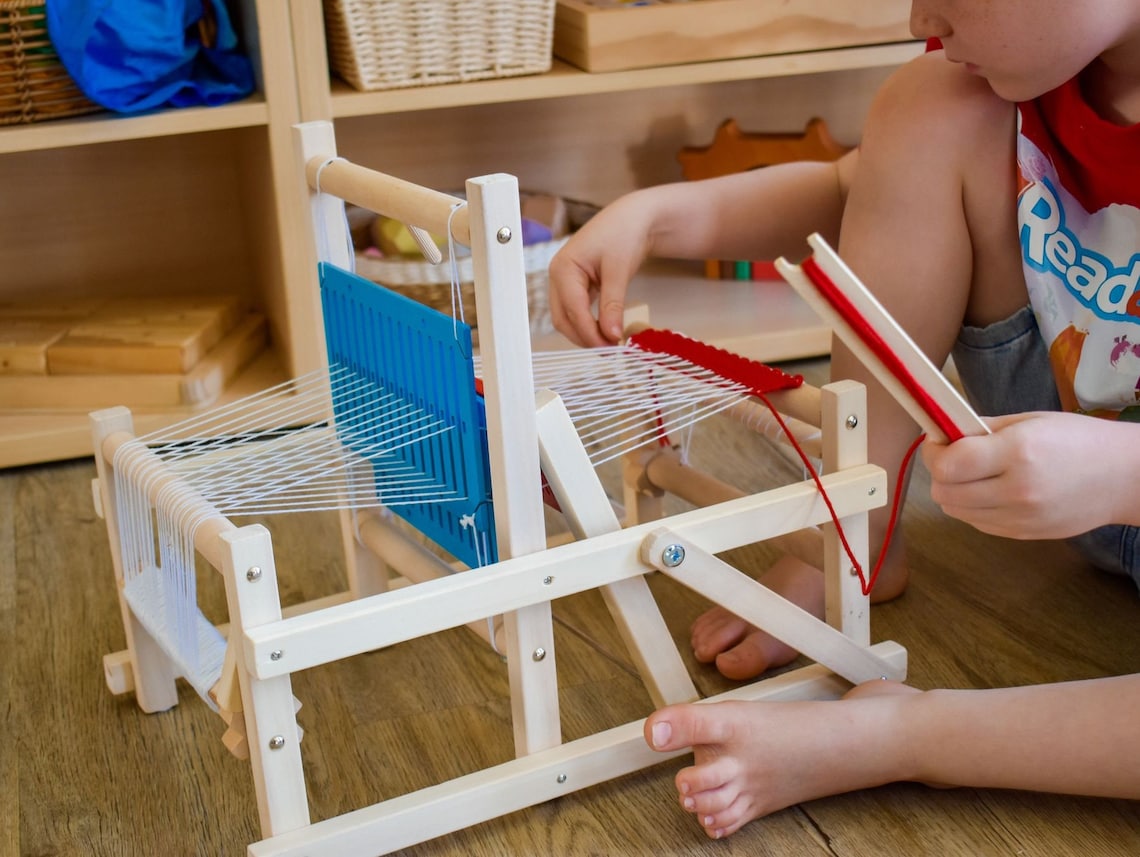 2022 New Kids Wooden Weaving Loom Tabletop DIY Wooden Weaving Etsy