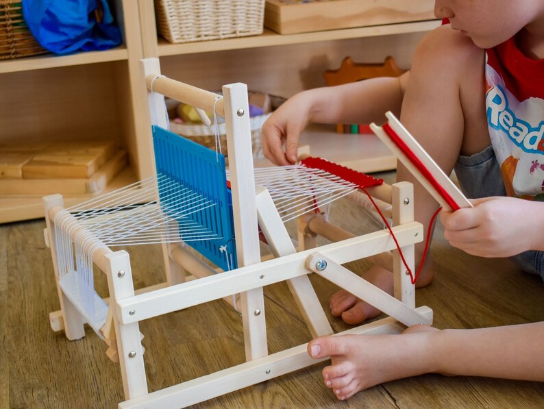 2022 New Kids Wooden Weaving Loom Tabletop DIY Wooden Weaving Etsy