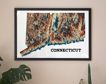 Topographic Map of Connecticut - Il 340x270.4050923986 Mcxw