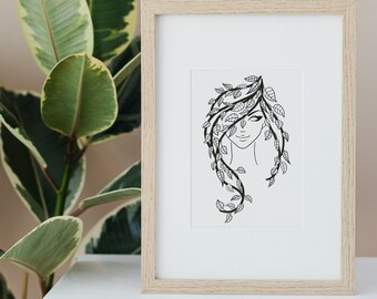 Plant Lady Printable 8x10 - Digital Download - Bohemian