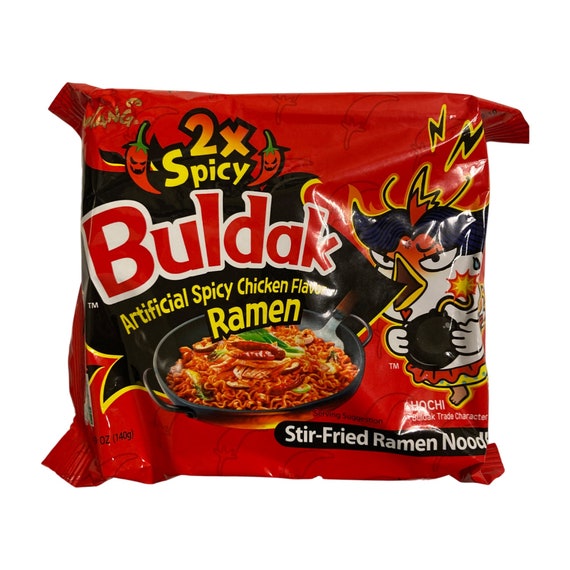 1. Buldak Artificial Spicy Chicken Flavor Ramen Regular Spicy 5 Packs in  One . 2. 2 X Spicy -  Denmark