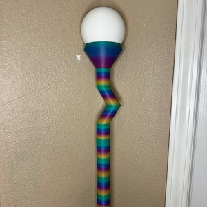 Incredible 6ft LED Cosplay Staff - 3D Printed in Sections for Easy Handling