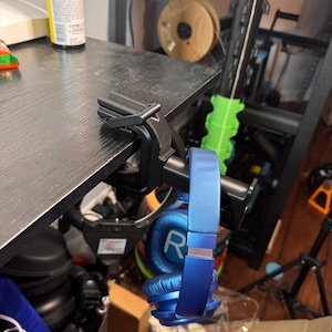 Gaming Headset Headphone Holder Desk Clamp 3D Printed