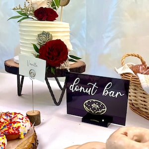 Donut Wall Dessert Station Acrylic Sign | Donut Table Signage | Wedding Sweets Bar | Love Is Sweet Take a Treat | Late night Snack Signage
