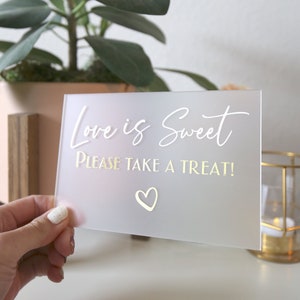 Frosted Acrylic Tabletop Sign Upgrade | Modern Engagement Frosted Sign | Minimalist Simple Wedding Signage | Customizable Acrylic Table Sign