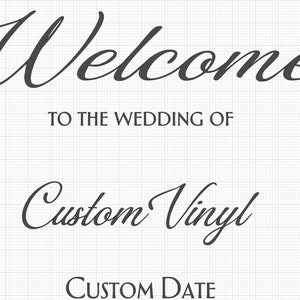 Customizable Event Wedding Sign Decals and Vinyls | DIY Custom Vinyl Decal Sticker | Personalized Bridal Shower Baby Shower Birthday Party