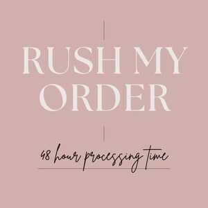 Rush Processing Time Upgrade