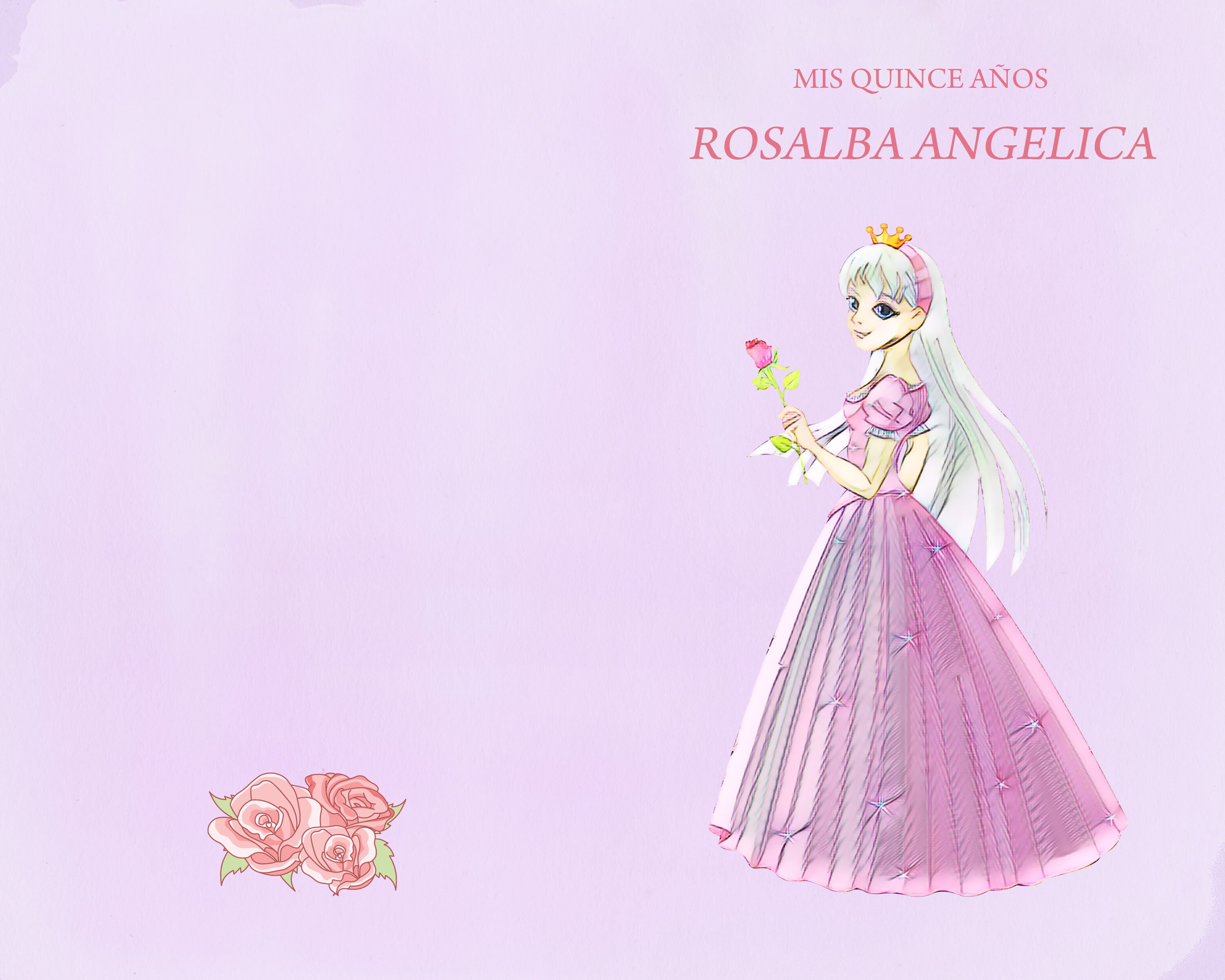 Digital Template 8 in X10 in Folding Card for Quinceañera. Print ...