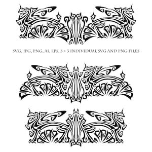 Art moderne et conception de tatouage vectoriel tribal ( clipart collection numérique créature griffon scrapbooking imprimable svg jpg png fantasy ai eps )