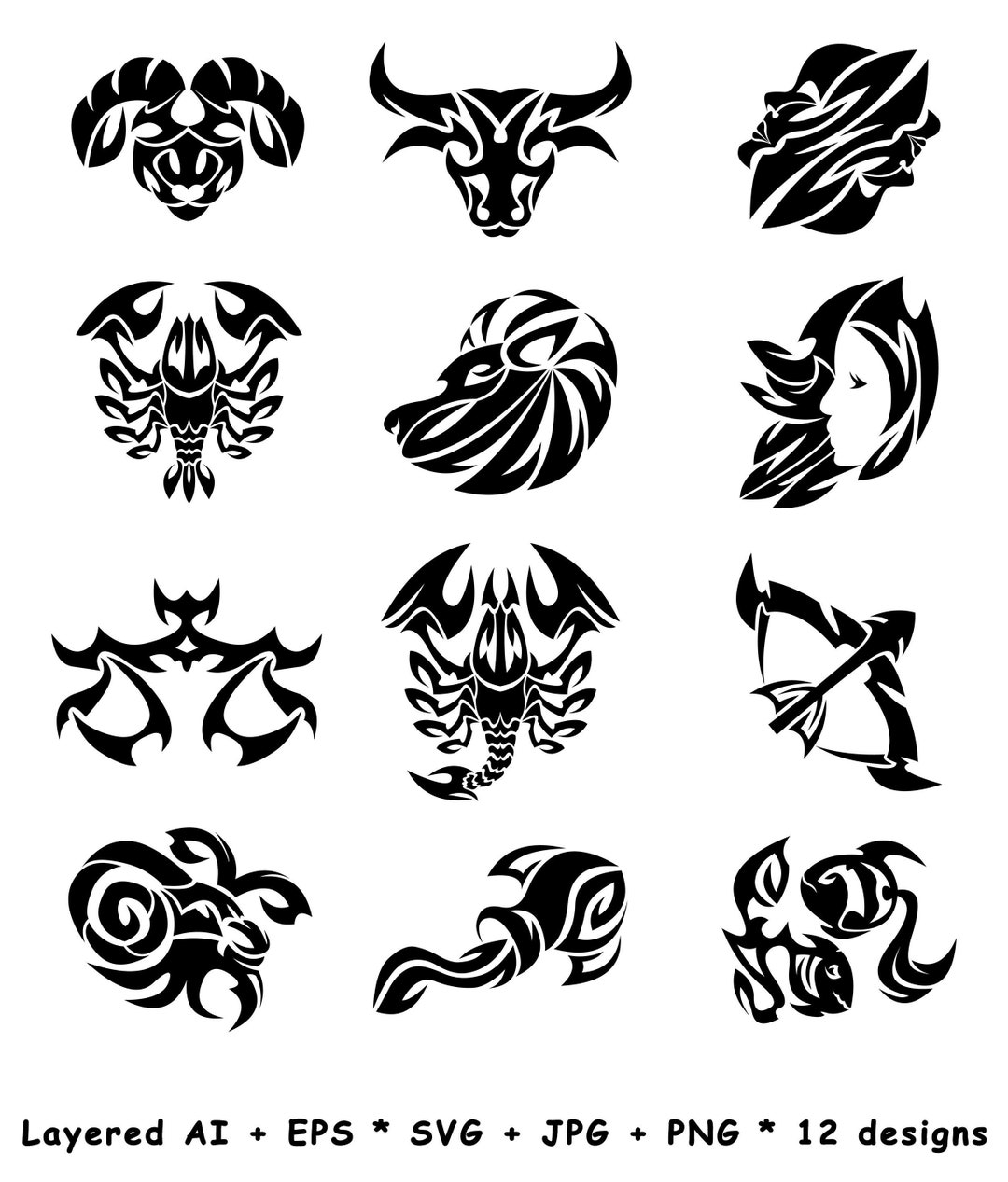 Zodiac Tattoos Designs | Free Images at Clker.com - vector clip art online,  royalty free & public domain