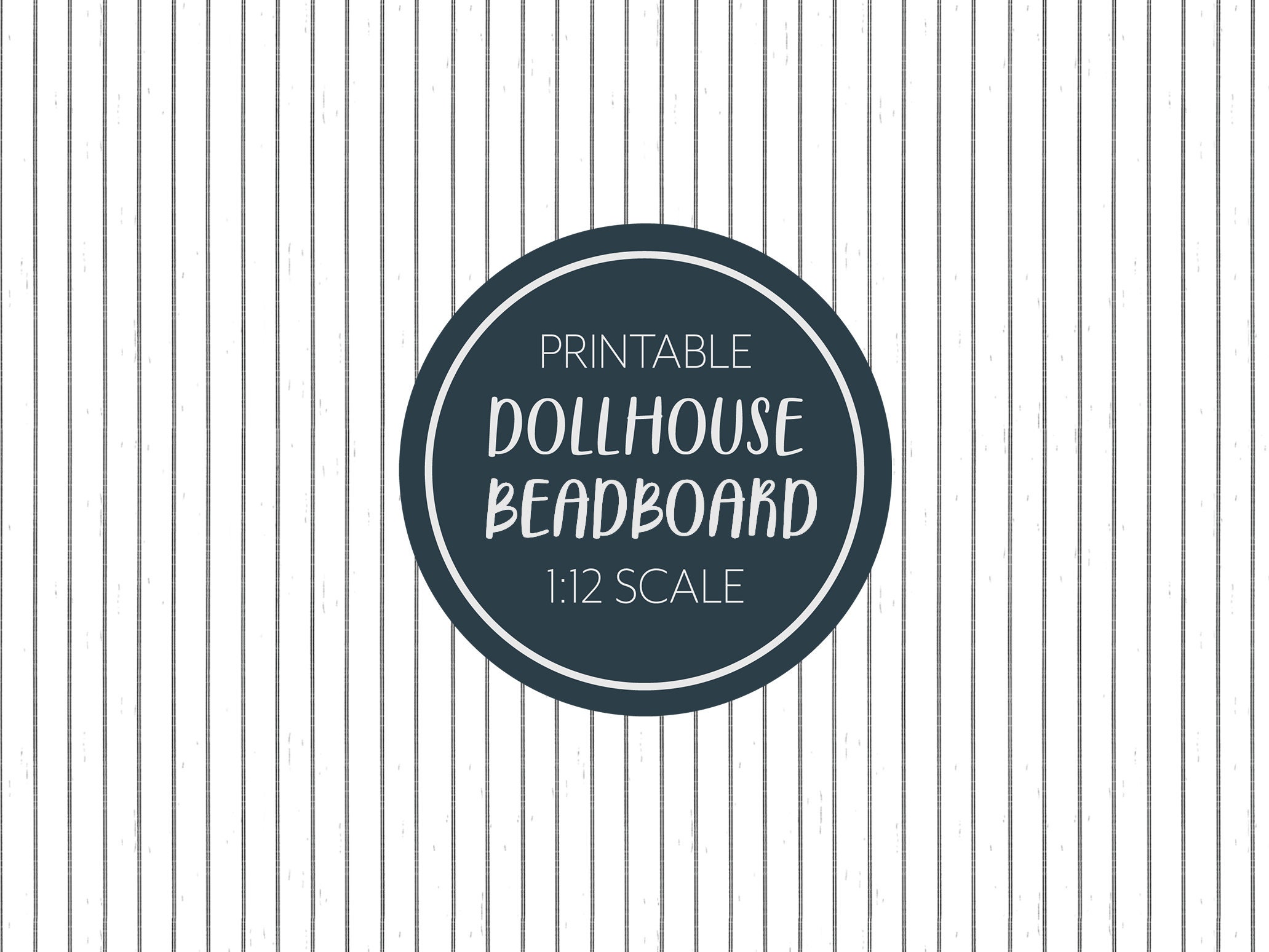 Dollhouse White Beadboard Wallpaper, Miniature Plank, Wood Paneling ...