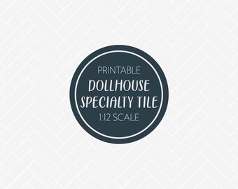 DollHouse Tile Miniature, Off White Neutral, Farmhouse Modern, Large Herringbone, Printable Download, 1/12 Scale Doll House, 8.5x11", 11x17"