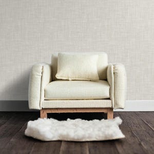 Papel tapiz en miniatura para casa de muñecas, aspecto de lino, estilo rural, estilo francés, descarga digital imprimible, escala 1/12, hojas de 8,5 x 11&quot; y 11 x 17&quot;