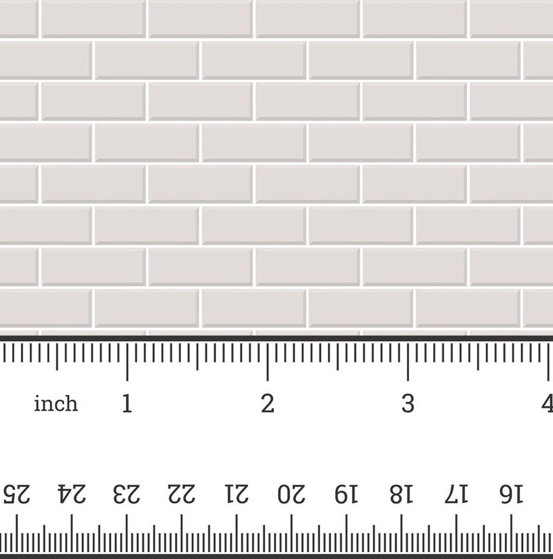 Miniature Dollhouse Neutral Tile, 1/12 Scale Farmhouse, Printable