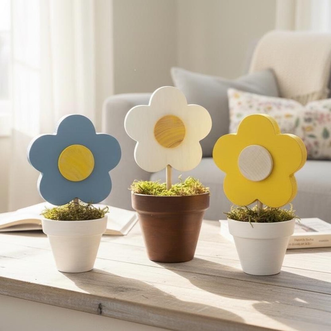 Spring Wooden Flower Arrangement | Seasonal Decor | Everlasting Floral ...