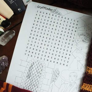 Brave Lion - Wizard Inspired Coloring Page & Word Search