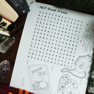 Book 6 - Wizard Inspired Coloring Page & Word Search