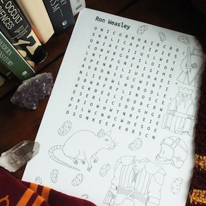 Wizard&#39;s Best Friend - Wizard Inspired Coloring Page & Word Search