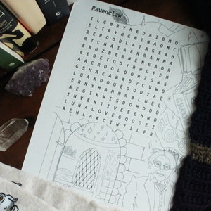 Wise Eagle - Wizard Inspired Coloring Page & Word Search