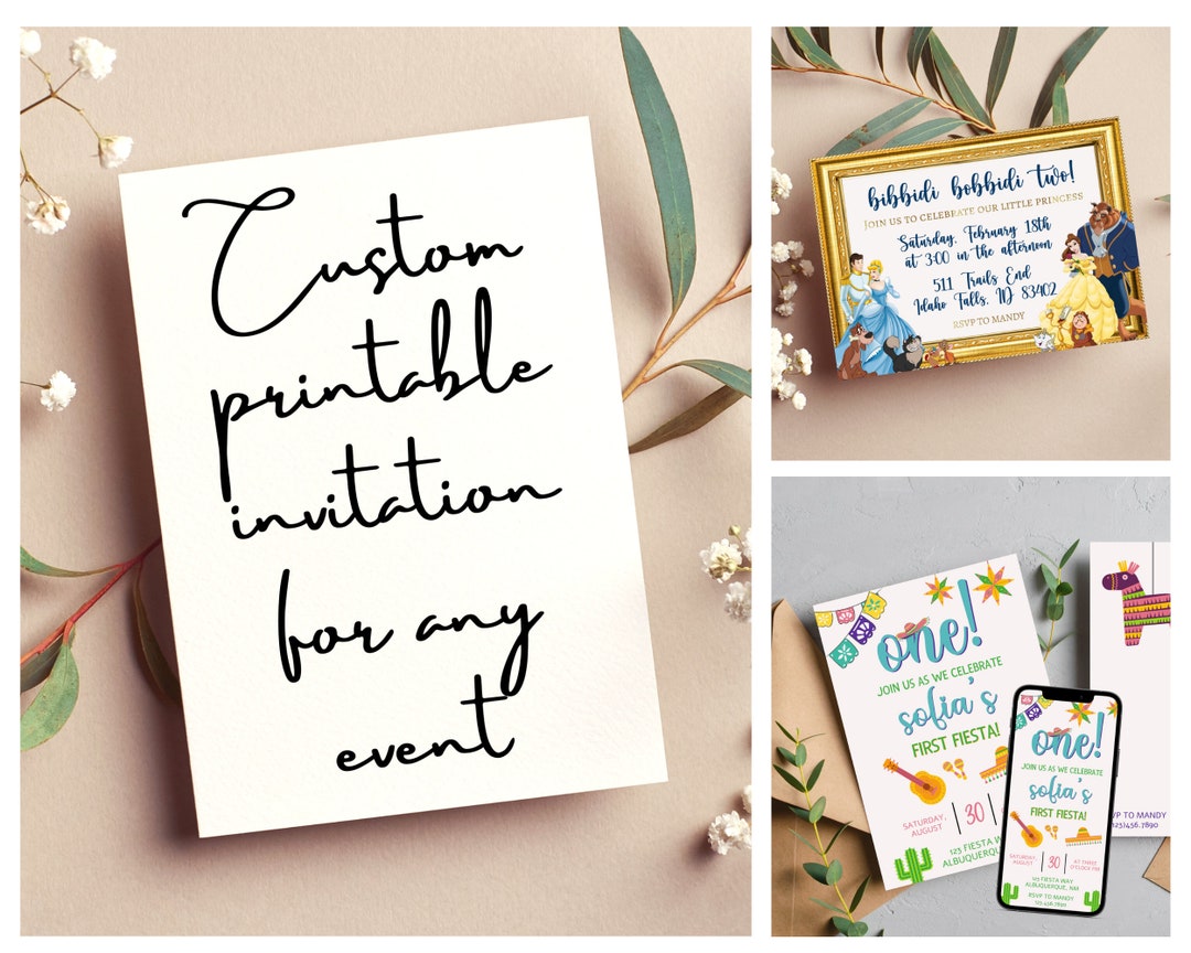 Custom Invitation for Any Event, Birthday Party Invite, Invitation for