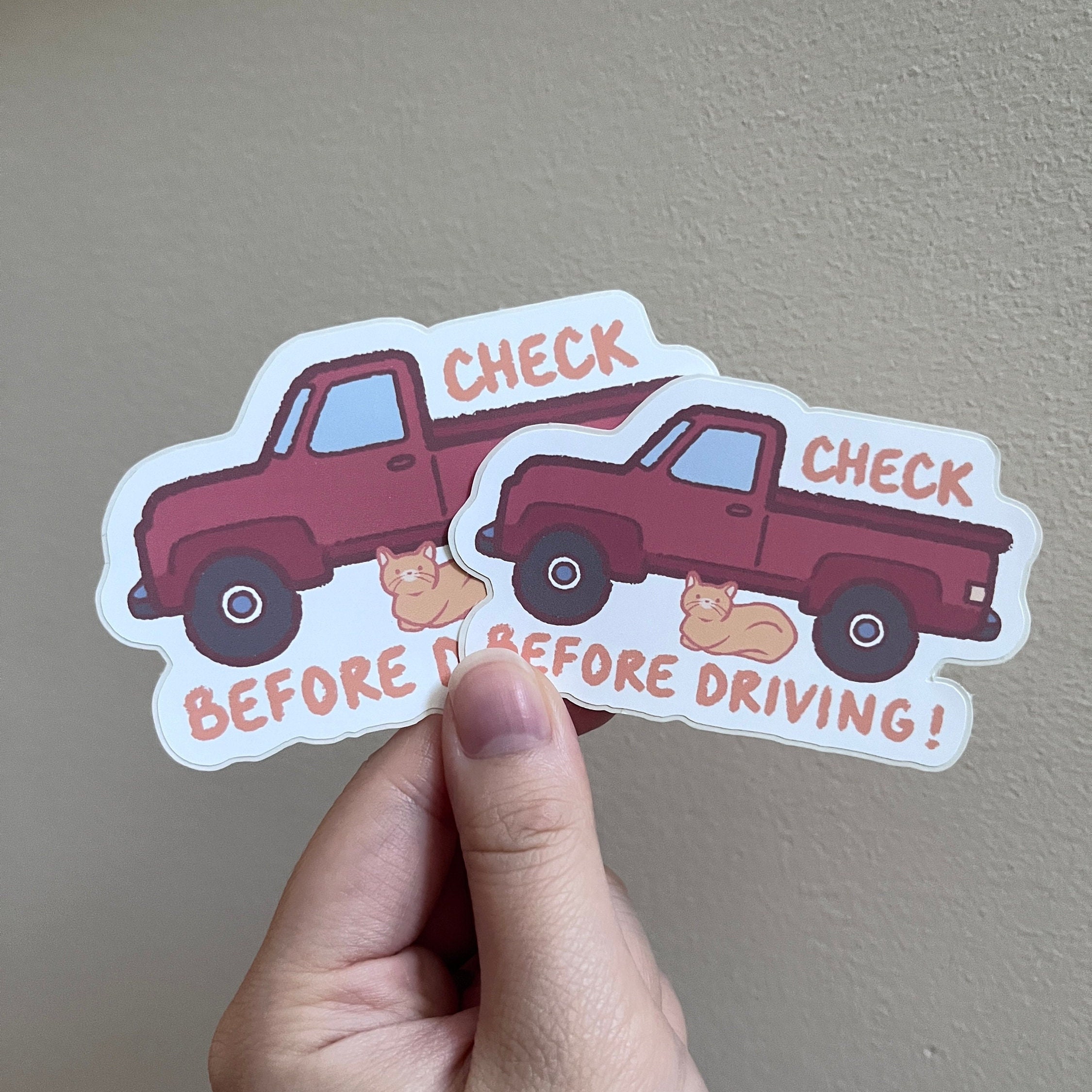 Cat Sticker, Car Sticker, Message Sticker, Safety, Care Sticker, Animal ...