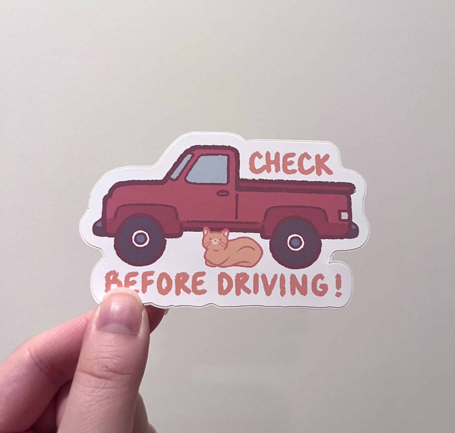 Cat Sticker, Car Sticker, Message Sticker, Safety, Care Sticker, Animal ...