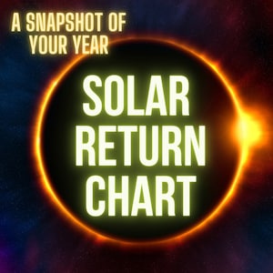 Análisis de la carta de retorno solar / Lectura astrológica, Lectura de cartas, Predicción anual