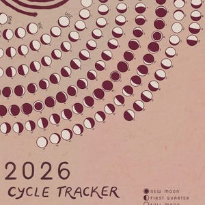 Moon Cycle Period Tracker - 2026 Calendar image 5