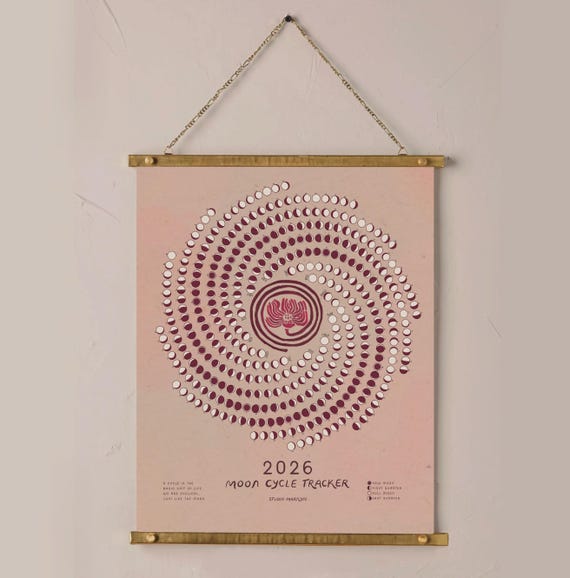 Moon Cycle Period Tracker - 2026 Calendar