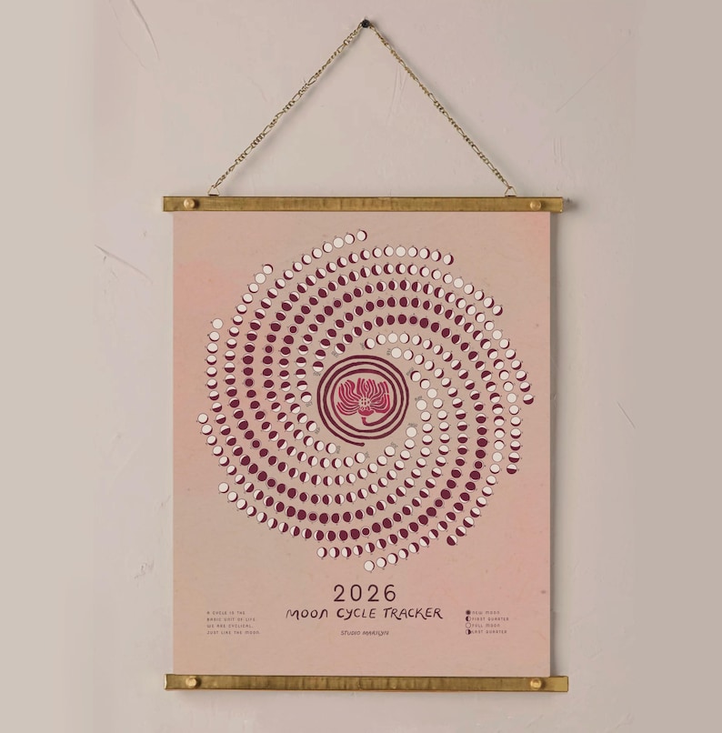 Moon Cycle Period Tracker - 2026 Calendar image 1