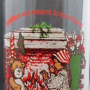 Set of 6 1982 Coca Cola &quot;Holly Hobbie&quot; LImited Edition Christmas Tumblers. Holidays Are Meant To Be Shared by Coca Cola. Like New Conditoin.