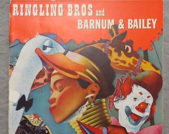 Vintage 1951 Ringling Bros. Circus Magazine & Program
