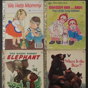 Vintage Sammlung klassischer kleiner goldener Bücher für Kinder - 1950er bis 1970er Jahre