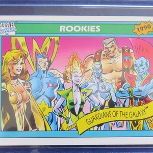 1990 Marvel Impel Rookie Card Guardians of the Galaxy! Een kans om de eerste GOTG-kaart te bezitten. Klaar voor PSA!