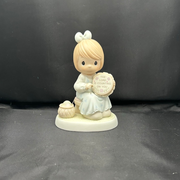 Vintage The Enesco Precious Moments Collection “The Lord is Counting on You” 1993 Precious Moments Inc Licensee Enesco Trumpet Stamp 531707