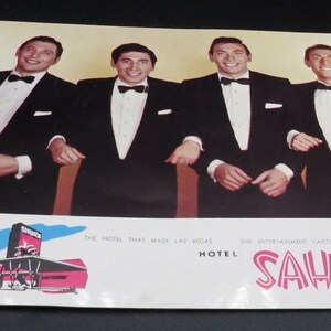 Vintage Ames Brothers Postkarte 1950er Jahre Sahara Hotel Las Vegas Original