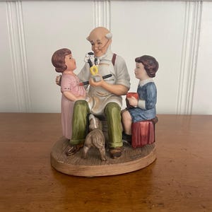 Rare 1980 Norman Rockwell Toymaker Figurine  in Excellent Condition