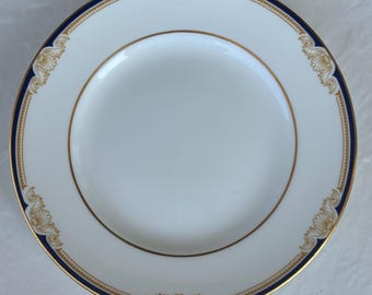 Vintage Wedgwood Cavendish Bread and Butter China Plate, England, Art Deco, Gold Trim, Excellent Condition