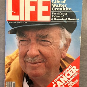 Vintage Life Magazine November 1980: Walter Cronkite, Haunted Houses, Cancer Report