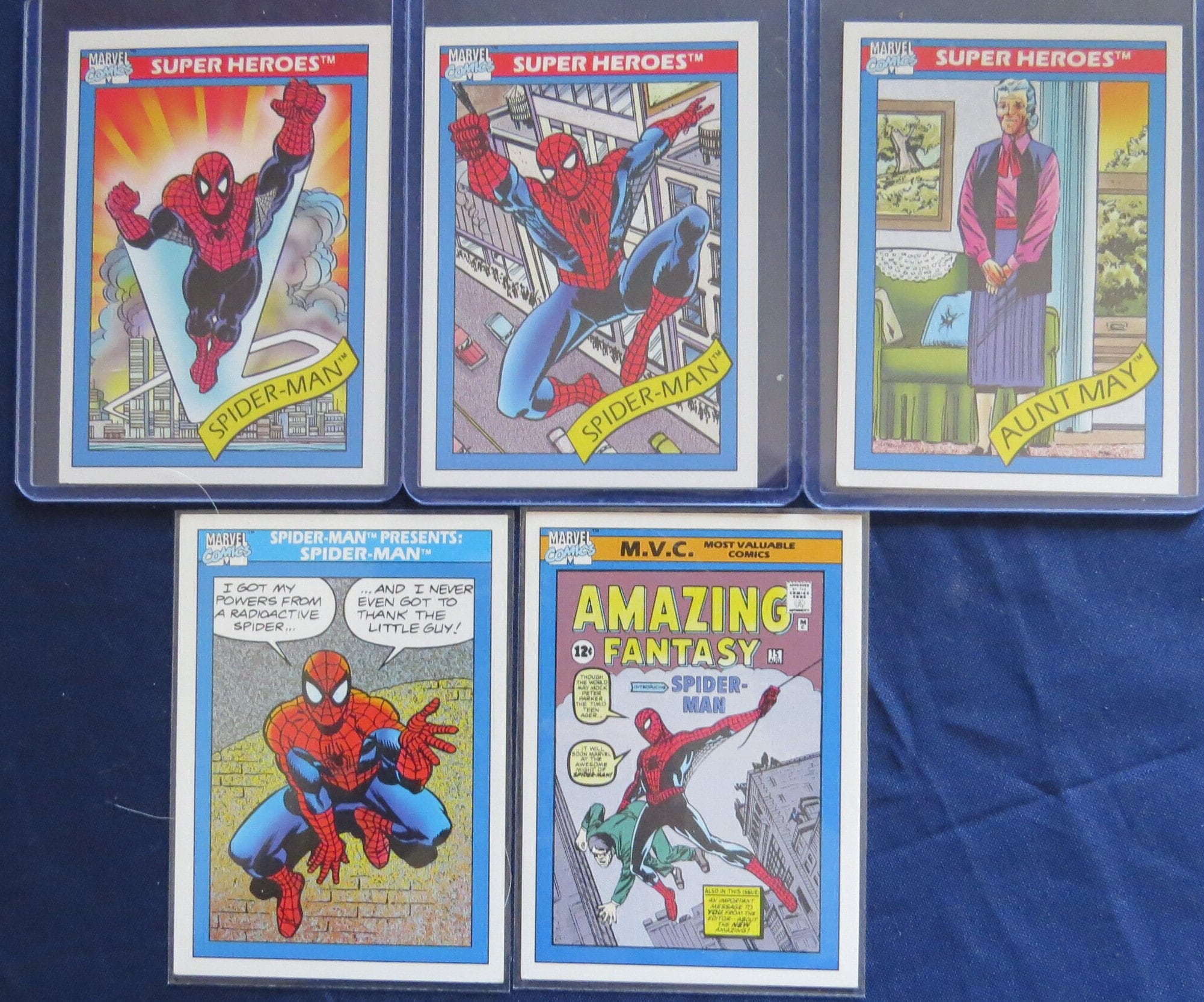 Vintage 1990 Spider-man Marvel Trading Cards Set - Fantastic