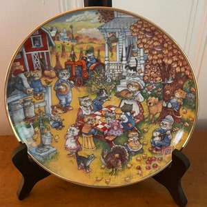 フランクリン・ミントの伝統工芸品、磁器の皿：完璧な饗宴（ビル・ベル作）