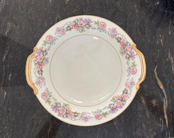 Vintage Noritake Roselane 5147 Floral Serving Bowl | Gold Trim Fine China Dish
