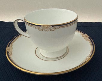 Elegant Vintage Wedgwood Cavendish Bone China Cup and Saucer England