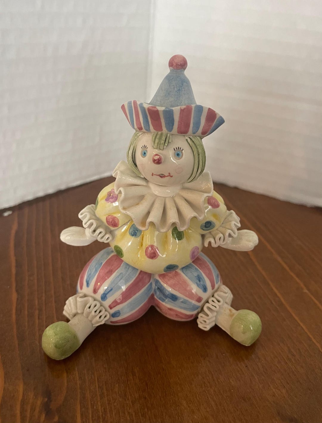 Vintage Italian Porcelain Clown Figurine Gump's Collectible Etsy