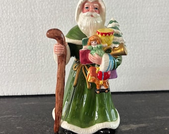 Vintage Lefton Old World Santa Figurine 1995 Hand Painted Christmas Collectible Holiday Decor